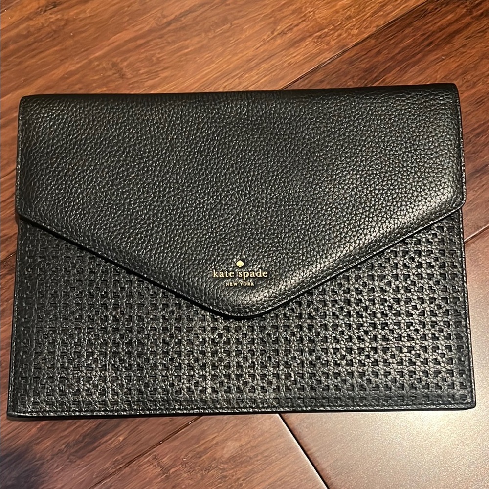 Kate Spade Black Leather Clutch